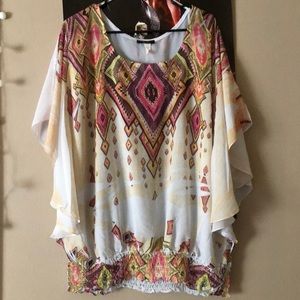 Hippie printed Aztec shirt